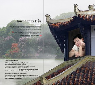 Phần poster của nhà thơ trẻ Huỳnh Thúy Kiều, tác giả từng đoạt giải nhì cuộc thi thơ online lần 1 trên thotre.com