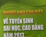 Phát hành cuốn những điều cần biết về tuyển sinh 2013