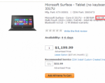 Surface Pro 256 GB giá hơn 25 triệu đồng tại Mỹ