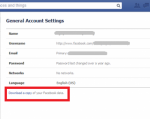 Sao lưu dữ liệu tài khoản Facebook vào máy tính