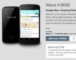Google giảm giá điện thoại Nexus 4 chỉ còn 199 USD