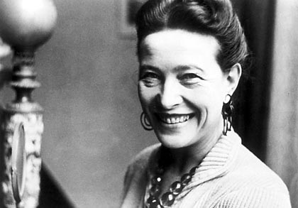 Simone de Beauvoir - tác giả nổi tiếng của văn chương nữ quyền ở Pháp.