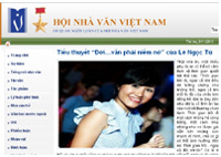 Trang web của Hội Nhà văn Việt Nam do nhà văn Khuất Quang Thụy phụ trách