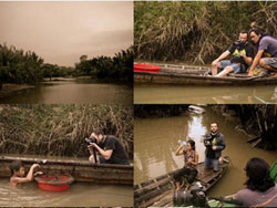 Những hình ảnh hậu trường làm phim The River của nhóm Yeti. Ảnh: YETI