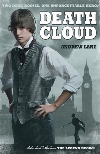 Bìa cuốn “Death Cloud”, tập đầu tiên trong loạt “Sherlock Holmes: The Legend Begins”. Ảnh: Seattle Times.