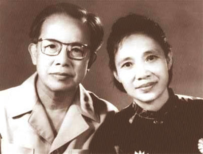 Nhà văn Nguyệt Tú và phu quân - cố Chủ tịch Quốc hội Lê Quang Đạo.