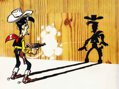 Lucky Luke, chàng cao bồi bắn nhanh hơn cái bóng của mình.