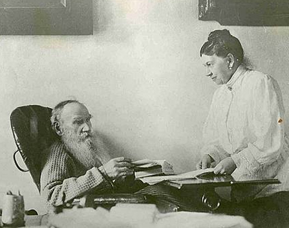 Tolstoy và vợ.